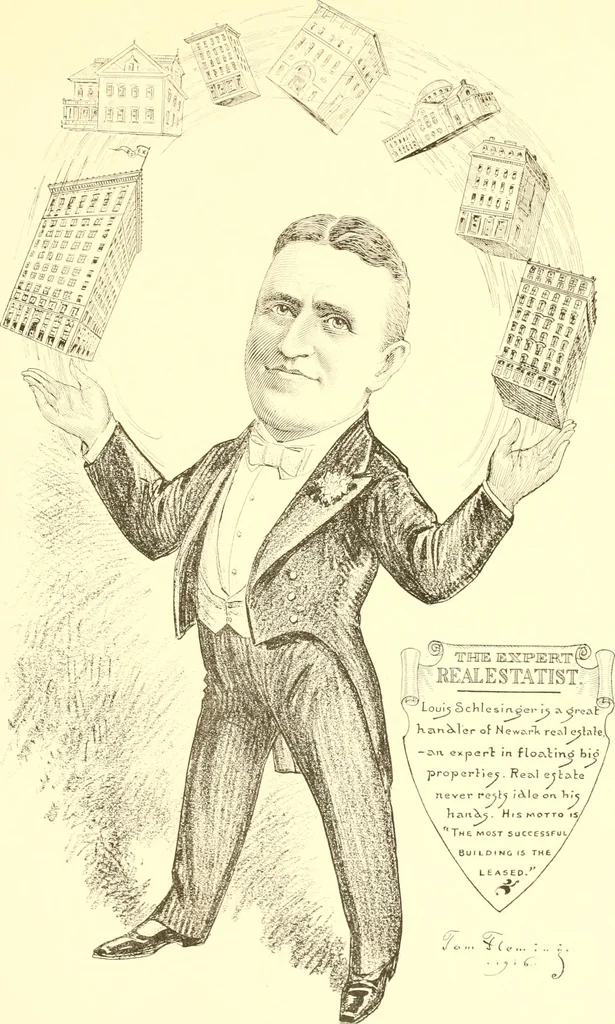 An illustration from A real history of Newark and notable Newarkers, 1916, leaf 32