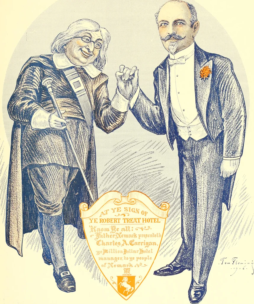 An illustration from A real history of Newark and notable Newarkers, 1916, leaf 82