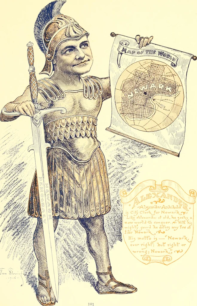 An illustration from A real history of Newark and notable Newarkers, 1916, leaf 96
