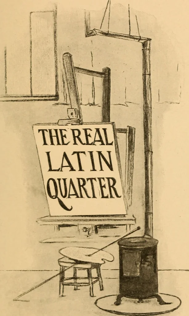 An illustration from The real Latin quarter, 1901, leaf 4
