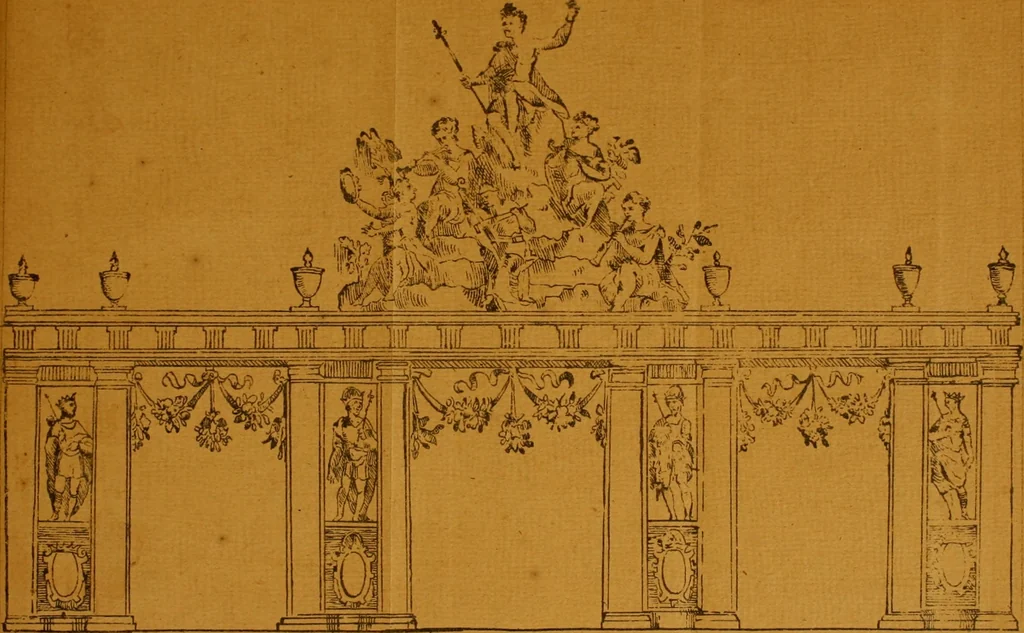 An illustration from Recebimiento qve hizo la mvy noble y muy leal ciudad de Seuilla, 1570, leaf 374