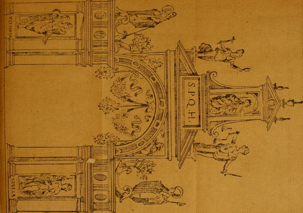 An illustration from Recebimiento qve hizo la mvy noble y muy leal ciudad de Seuilla, 1570, leaf 376