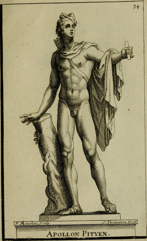 An illustration from Recüeil des figures, groupes, thermes, fontaines, vases, et autres ornemens tels qu'ils se voyent a présent dans le chateau et parc de Versailles : gravé d'après les originaux, 1694, leaf 100