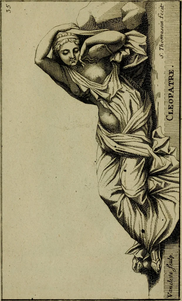 An illustration from Recüeil des figures, groupes, thermes, fontaines, vases, et autres ornemens tels qu'ils se voyent a présent dans le chateau et parc de Versailles : gravé d'après les originaux, 1694, leaf 102