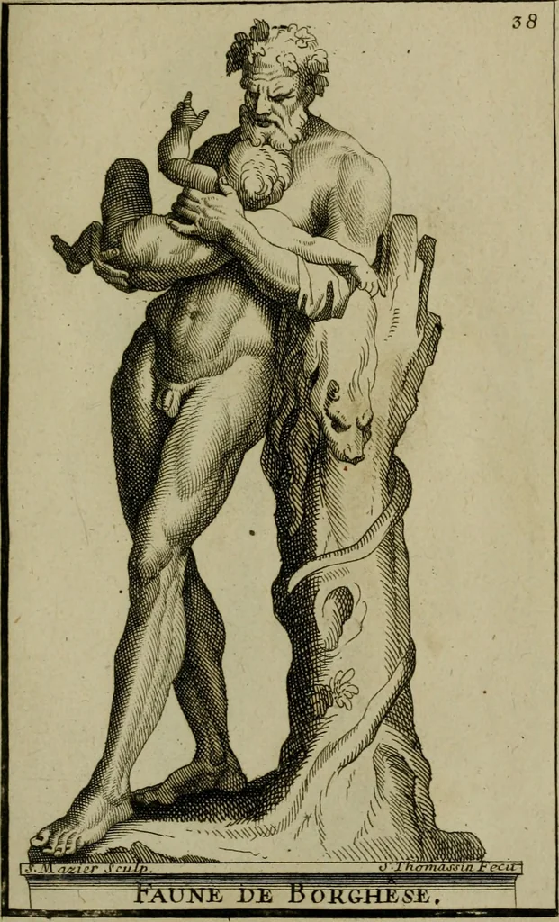 An illustration from Recüeil des figures, groupes, thermes, fontaines, vases, et autres ornemens tels qu'ils se voyent a présent dans le chateau et parc de Versailles : gravé d'après les originaux, 1694, leaf 108