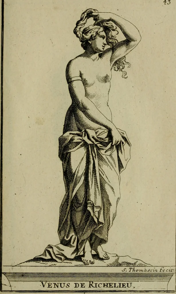 An illustration from Recüeil des figures, groupes, thermes, fontaines, vases, et autres ornemens tels qu'ils se voyent a présent dans le chateau et parc de Versailles : gravé d'après les originaux, 1694, leaf 118