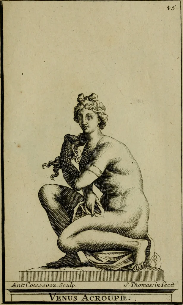 An illustration from Recüeil des figures, groupes, thermes, fontaines, vases, et autres ornemens tels qu'ils se voyent a présent dans le chateau et parc de Versailles : gravé d'après les originaux, 1694, leaf 122