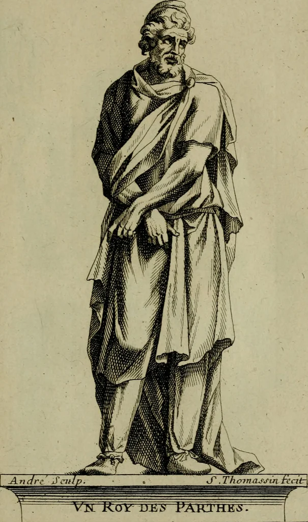 An illustration from Recüeil des figures, groupes, thermes, fontaines, vases, et autres ornemens tels qu'ils se voyent a présent dans le chateau et parc de Versailles : gravé d'après les originaux, 1694, leaf 138