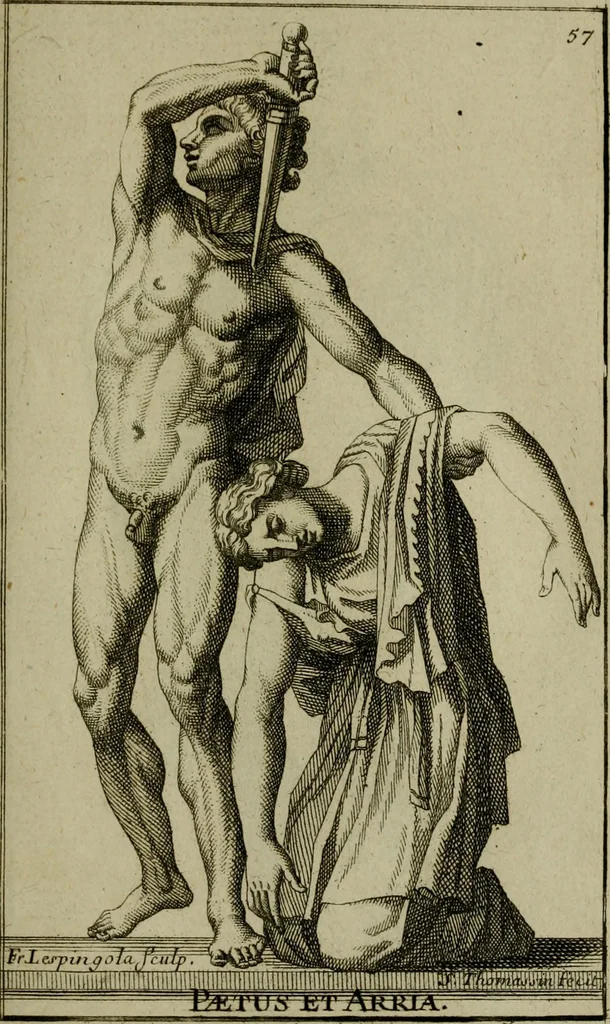 An illustration from Recüeil des figures, groupes, thermes, fontaines, vases, et autres ornemens tels qu'ils se voyent a présent dans le chateau et parc de Versailles : gravé d'après les originaux, 1694, leaf 146