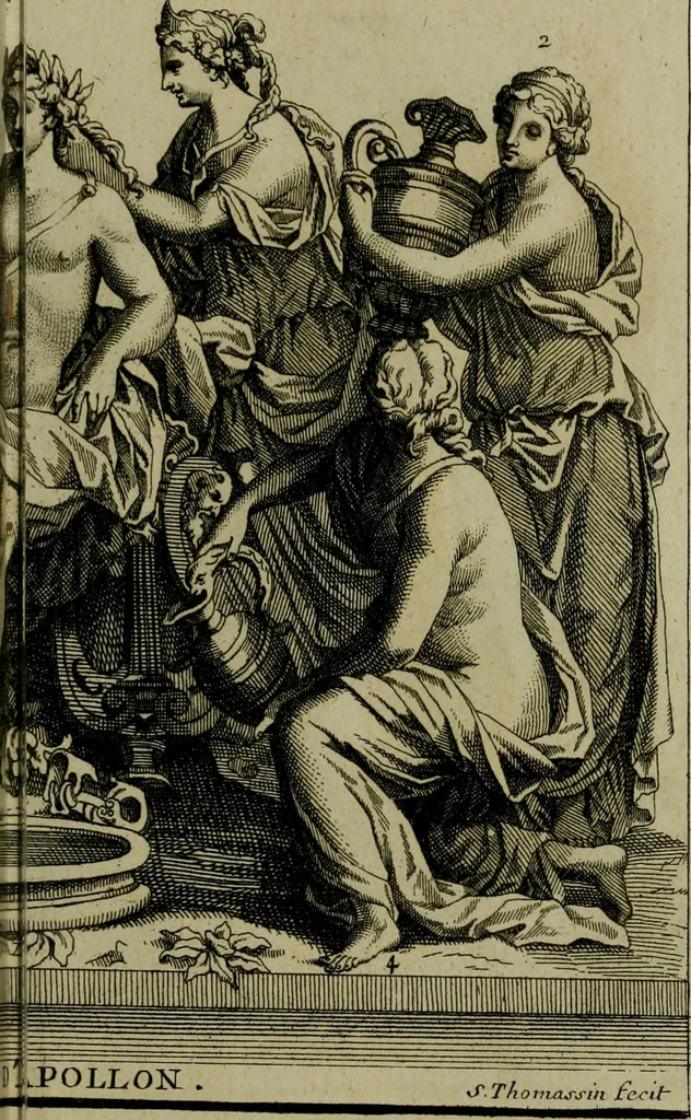 An illustration from Recüeil des figures, groupes, thermes, fontaines, vases, et autres ornemens tels qu'ils se voyent a présent dans le chateau et parc de Versailles : gravé d'après les originaux, 1694, leaf 162