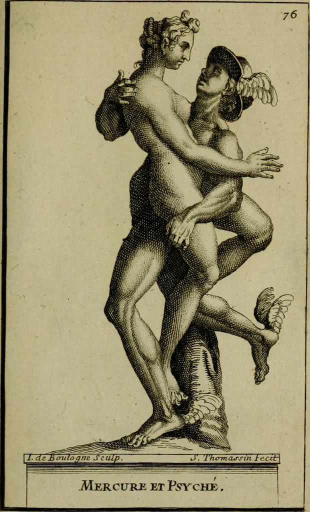 An illustration from Recüeil des figures, groupes, thermes, fontaines, vases, et autres ornemens tels qu'ils se voyent a présent dans le chateau et parc de Versailles : gravé d'après les originaux, 1694, leaf 186