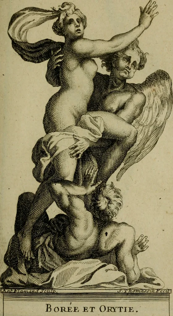 An illustration from Recüeil des figures, groupes, thermes, fontaines, vases, et autres ornemens tels qu'ils se voyent a présent dans le chateau et parc de Versailles : gravé d'après les originaux, 1694, leaf 190