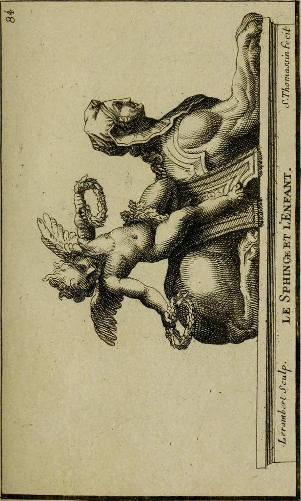 An illustration from Recüeil des figures, groupes, thermes, fontaines, vases, et autres ornemens tels qu'ils se voyent a présent dans le chateau et parc de Versailles : gravé d'après les originaux, 1694, leaf 202