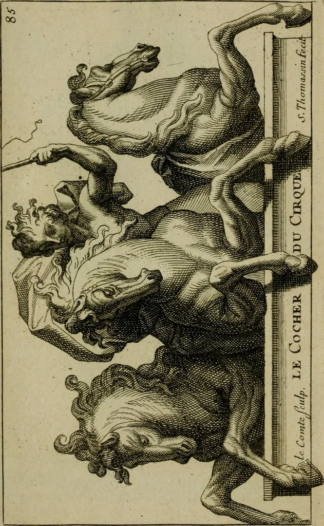 An illustration from Recüeil des figures, groupes, thermes, fontaines, vases, et autres ornemens tels qu'ils se voyent a présent dans le chateau et parc de Versailles : gravé d'après les originaux, 1694, leaf 204