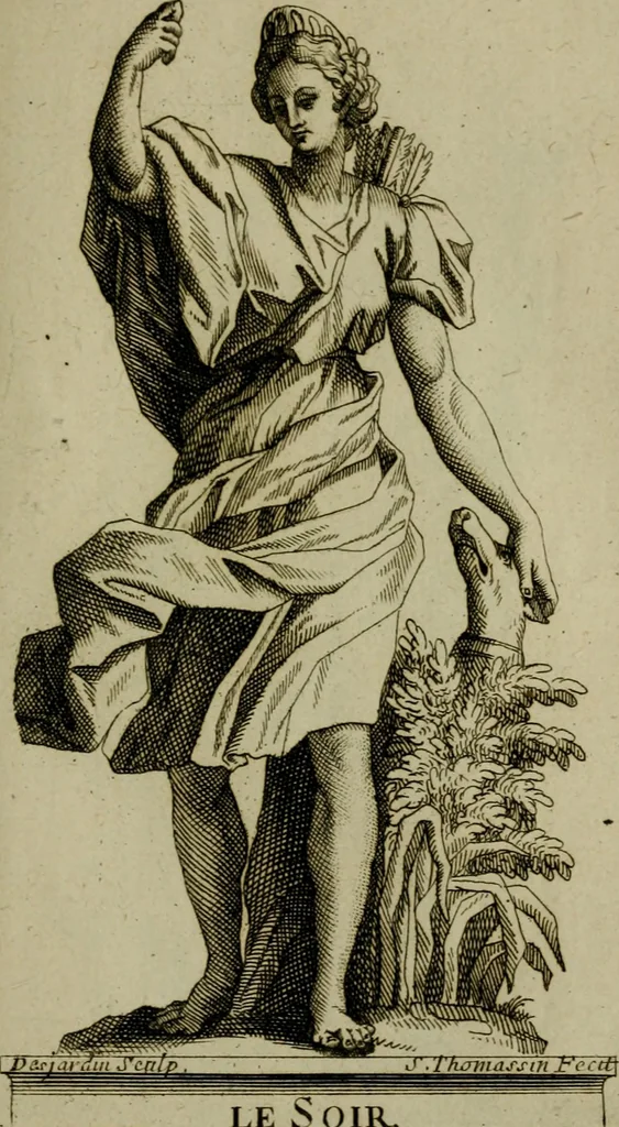 An illustration from Recüeil des figures, groupes, thermes, fontaines, vases, et autres ornemens tels qu'ils se voyent a présent dans le chateau et parc de Versailles : gravé d'après les originaux, 1694, leaf 212