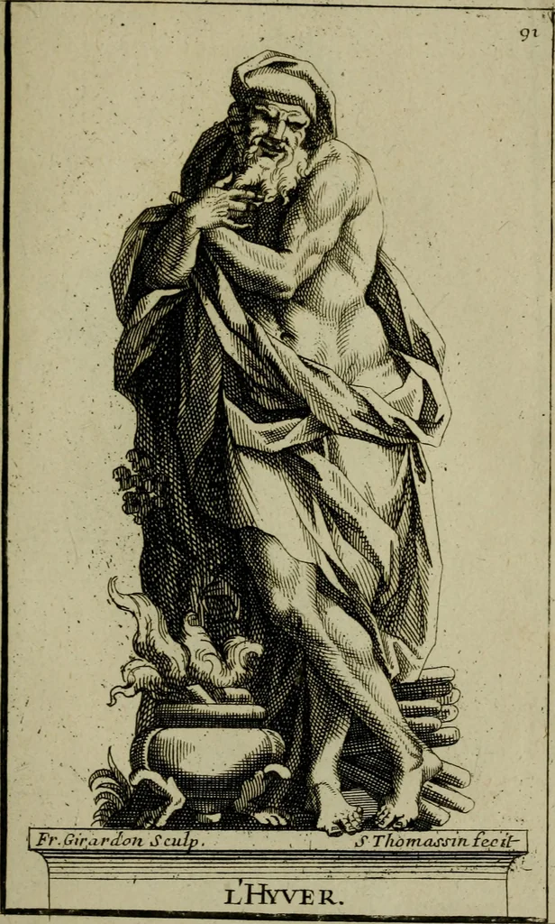 An illustration from Recüeil des figures, groupes, thermes, fontaines, vases, et autres ornemens tels qu'ils se voyent a présent dans le chateau et parc de Versailles : gravé d'après les originaux, 1694, leaf 216