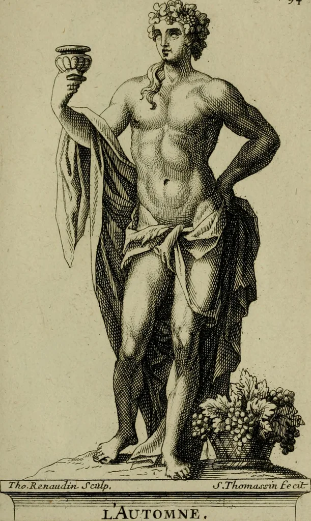 An illustration from Recüeil des figures, groupes, thermes, fontaines, vases, et autres ornemens tels qu'ils se voyent a présent dans le chateau et parc de Versailles : gravé d'après les originaux, 1694, leaf 222