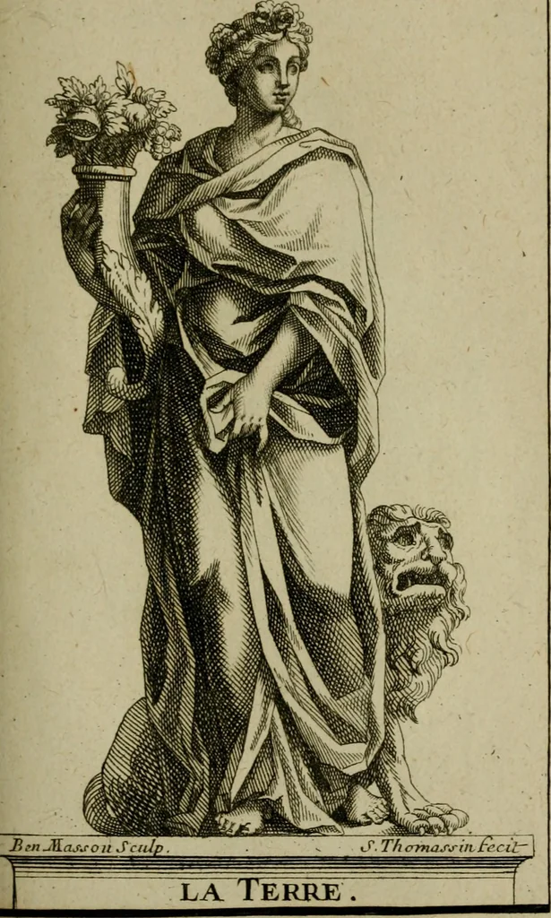 An illustration from Recüeil des figures, groupes, thermes, fontaines, vases, et autres ornemens tels qu'ils se voyent a présent dans le chateau et parc de Versailles : gravé d'après les originaux, 1694, leaf 226