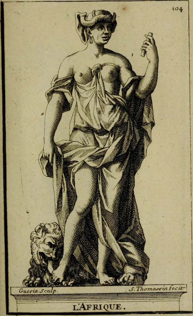 An illustration from Recüeil des figures, groupes, thermes, fontaines, vases, et autres ornemens tels qu'ils se voyent a présent dans le chateau et parc de Versailles : gravé d'après les originaux, 1694, leaf 242