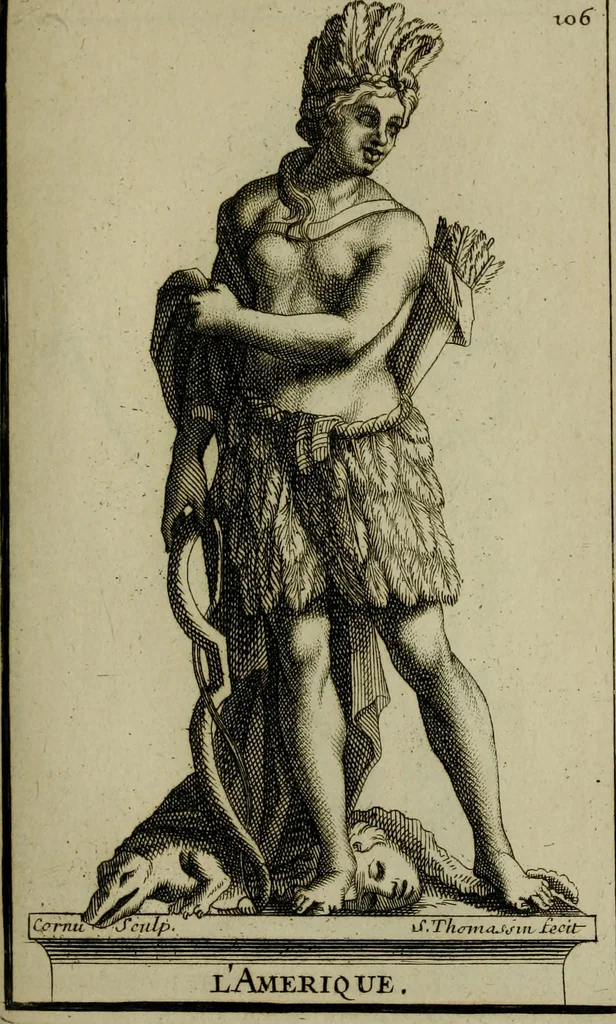 An illustration from Recüeil des figures, groupes, thermes, fontaines, vases, et autres ornemens tels qu'ils se voyent a présent dans le chateau et parc de Versailles : gravé d'après les originaux, 1694, leaf 246