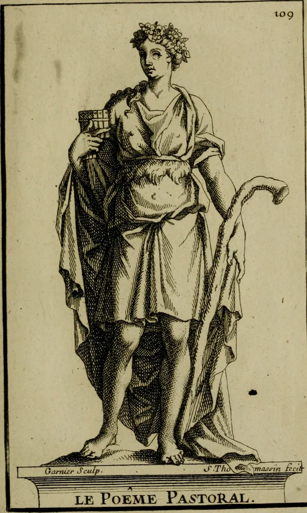 An illustration from Recüeil des figures, groupes, thermes, fontaines, vases, et autres ornemens tels qu'ils se voyent a présent dans le chateau et parc de Versailles : gravé d'après les originaux, 1694, leaf 252