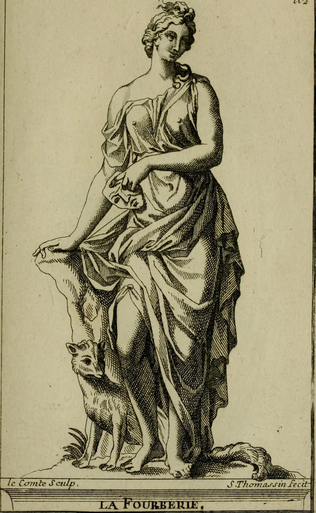 An illustration from Recüeil des figures, groupes, thermes, fontaines, vases, et autres ornemens tels qu'ils se voyent a présent dans le chateau et parc de Versailles : gravé d'après les originaux, 1694, leaf 258