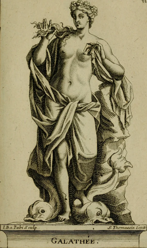 An illustration from Recüeil des figures, groupes, thermes, fontaines, vases, et autres ornemens tels qu'ils se voyent a présent dans le chateau et parc de Versailles : gravé d'après les originaux, 1694, leaf 266