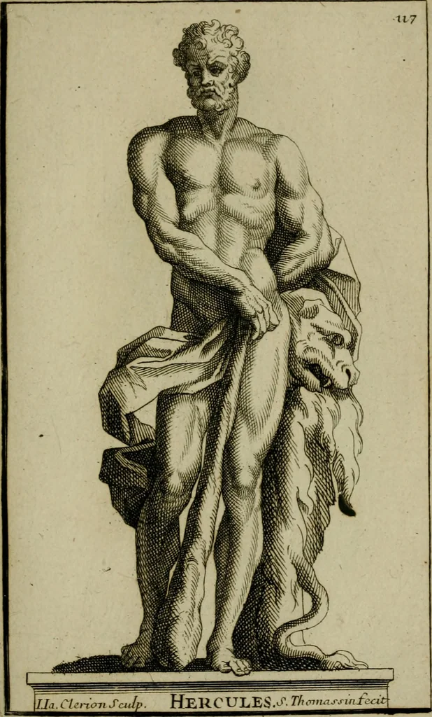 An illustration from Recüeil des figures, groupes, thermes, fontaines, vases, et autres ornemens tels qu'ils se voyent a présent dans le chateau et parc de Versailles : gravé d'après les originaux, 1694, leaf 268