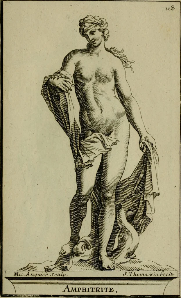 An illustration from Recüeil des figures, groupes, thermes, fontaines, vases, et autres ornemens tels qu'ils se voyent a présent dans le chateau et parc de Versailles : gravé d'après les originaux, 1694, leaf 270