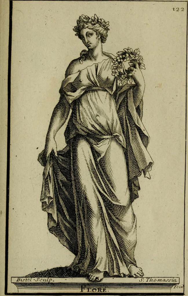 An illustration from Recüeil des figures, groupes, thermes, fontaines, vases, et autres ornemens tels qu'ils se voyent a présent dans le chateau et parc de Versailles : gravé d'après les originaux, 1694, leaf 278