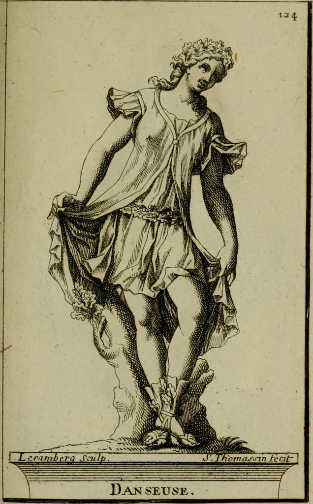 An illustration from Recüeil des figures, groupes, thermes, fontaines, vases, et autres ornemens tels qu'ils se voyent a présent dans le chateau et parc de Versailles : gravé d'après les originaux, 1694, leaf 282