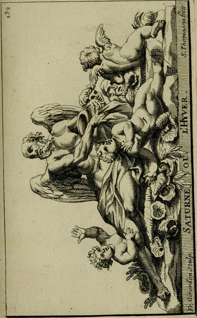 An illustration from Recüeil des figures, groupes, thermes, fontaines, vases, et autres ornemens tels qu'ils se voyent a présent dans le chateau et parc de Versailles : gravé d'après les originaux, 1694, leaf 304