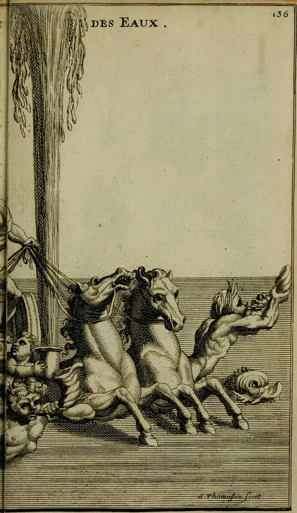 An illustration from Recüeil des figures, groupes, thermes, fontaines, vases, et autres ornemens tels qu'ils se voyent a présent dans le chateau et parc de Versailles : gravé d'après les originaux, 1694, leaf 314