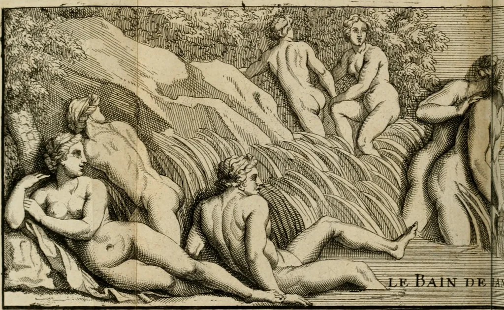 An illustration from Recüeil des figures, groupes, thermes, fontaines, vases, et autres ornemens tels qu'ils se voyent a présent dans le chateau et parc de Versailles : gravé d'après les originaux, 1694, leaf 331
