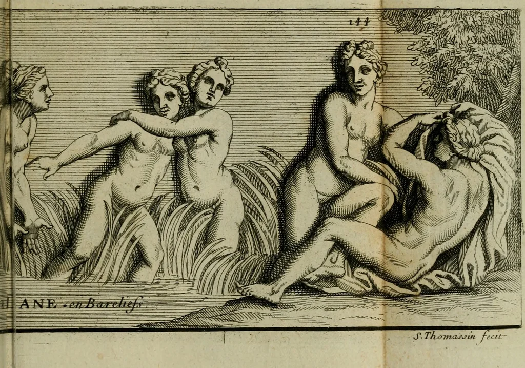 An illustration from Recüeil des figures, groupes, thermes, fontaines, vases, et autres ornemens tels qu'ils se voyent a présent dans le chateau et parc de Versailles : gravé d'après les originaux, 1694, leaf 332