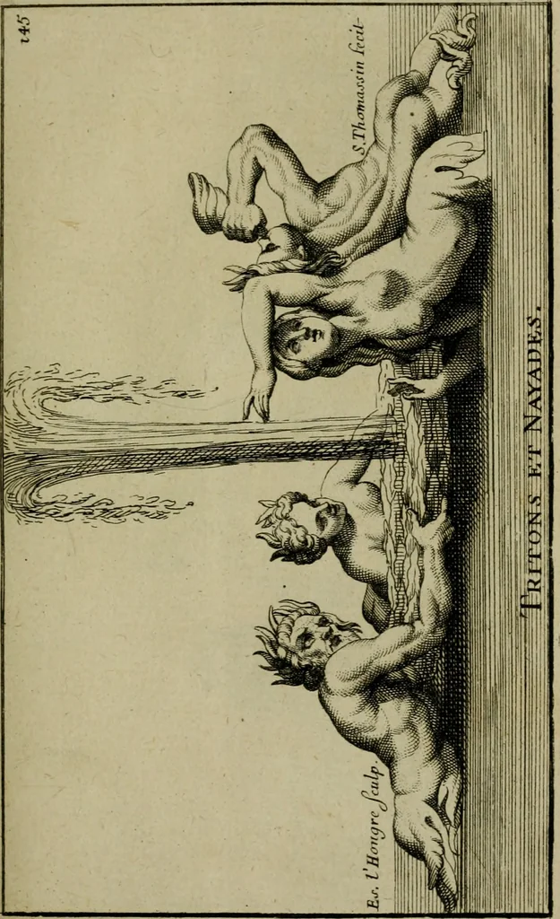 An illustration from Recüeil des figures, groupes, thermes, fontaines, vases, et autres ornemens tels qu'ils se voyent a présent dans le chateau et parc de Versailles : gravé d'après les originaux, 1694, leaf 334