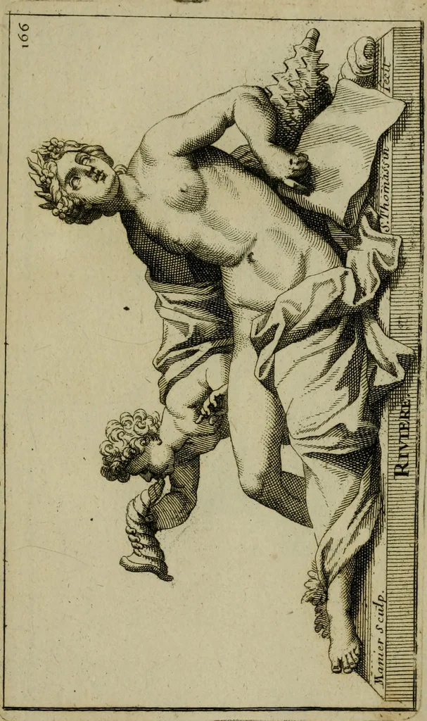 An illustration from Recüeil des figures, groupes, thermes, fontaines, vases, et autres ornemens tels qu'ils se voyent a présent dans le chateau et parc de Versailles : gravé d'après les originaux, 1694, leaf 376
