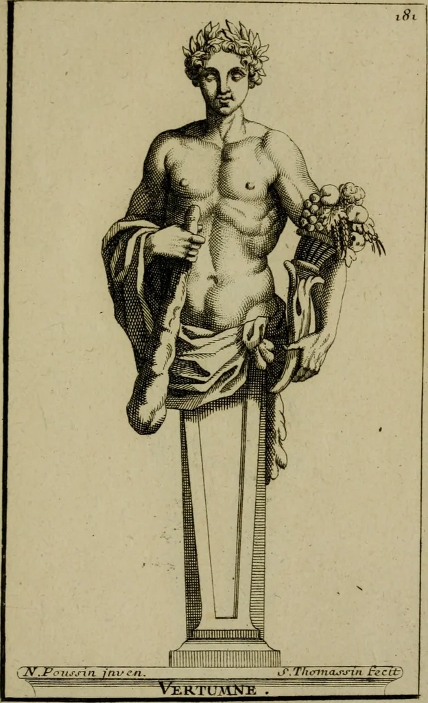 An illustration from Recüeil des figures, groupes, thermes, fontaines, vases, et autres ornemens tels qu'ils se voyent a présent dans le chateau et parc de Versailles : gravé d'après les originaux, 1694, leaf 406