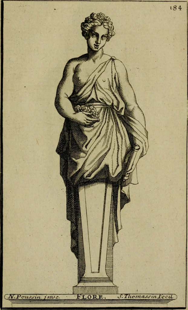 An illustration from Recüeil des figures, groupes, thermes, fontaines, vases, et autres ornemens tels qu'ils se voyent a présent dans le chateau et parc de Versailles : gravé d'après les originaux, 1694, leaf 412