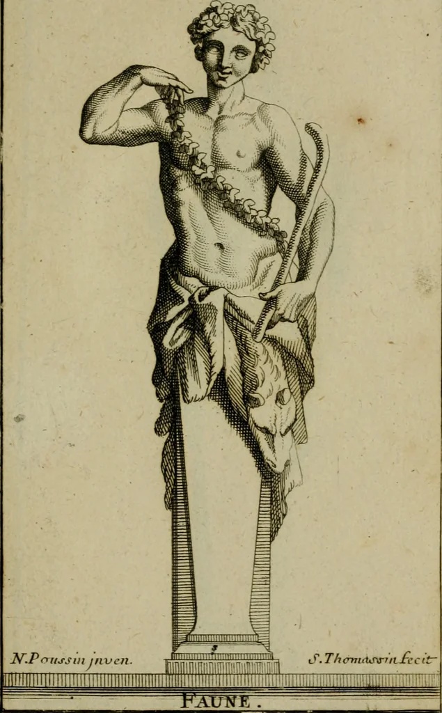 An illustration from Recüeil des figures, groupes, thermes, fontaines, vases, et autres ornemens tels qu'ils se voyent a présent dans le chateau et parc de Versailles : gravé d'après les originaux, 1694, leaf 422