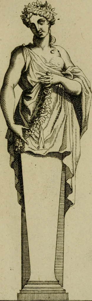 An illustration from Recüeil des figures, groupes, thermes, fontaines, vases, et autres ornemens tels qu'ils se voyent a présent dans le chateau et parc de Versailles : gravé d'après les originaux, 1694, leaf 424