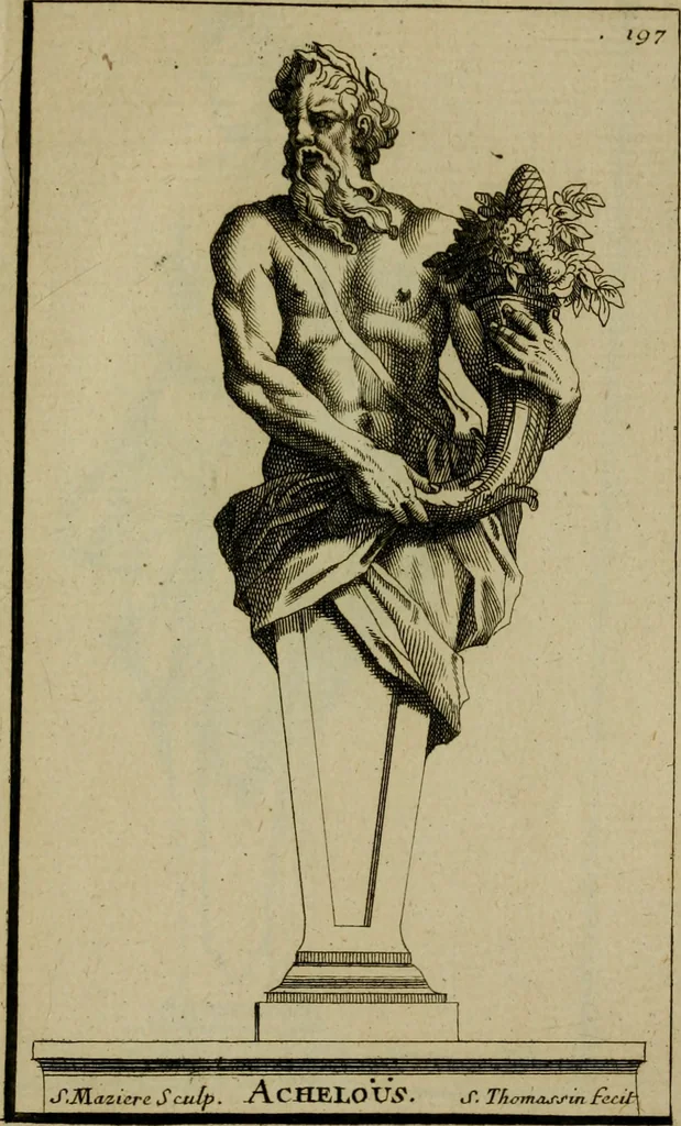 An illustration from Recüeil des figures, groupes, thermes, fontaines, vases, et autres ornemens tels qu'ils se voyent a présent dans le chateau et parc de Versailles : gravé d'après les originaux, 1694, leaf 438