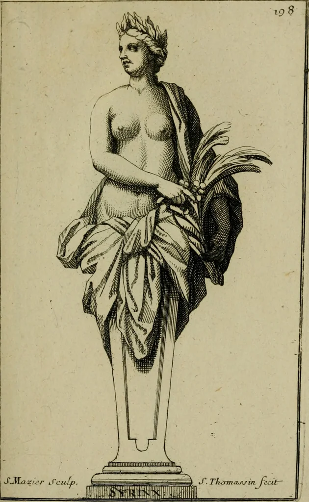 An illustration from Recüeil des figures, groupes, thermes, fontaines, vases, et autres ornemens tels qu'ils se voyent a présent dans le chateau et parc de Versailles : gravé d'après les originaux, 1694, leaf 440