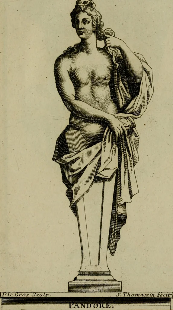 An illustration from Recüeil des figures, groupes, thermes, fontaines, vases, et autres ornemens tels qu'ils se voyent a présent dans le chateau et parc de Versailles : gravé d'après les originaux, 1694, leaf 452