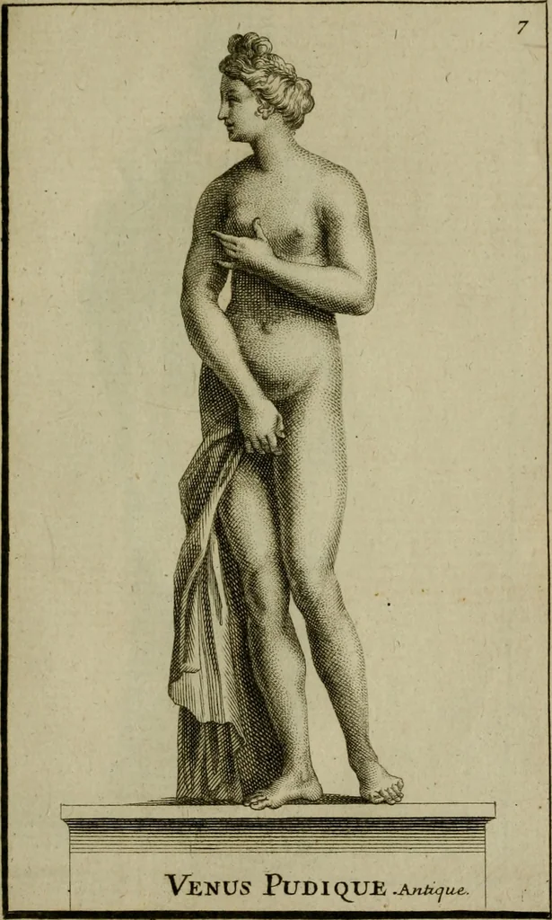 An illustration from Recüeil des figures, groupes, thermes, fontaines, vases, et autres ornemens tels qu'ils se voyent a présent dans le chateau et parc de Versailles : gravé d'après les originaux, 1694, leaf 46