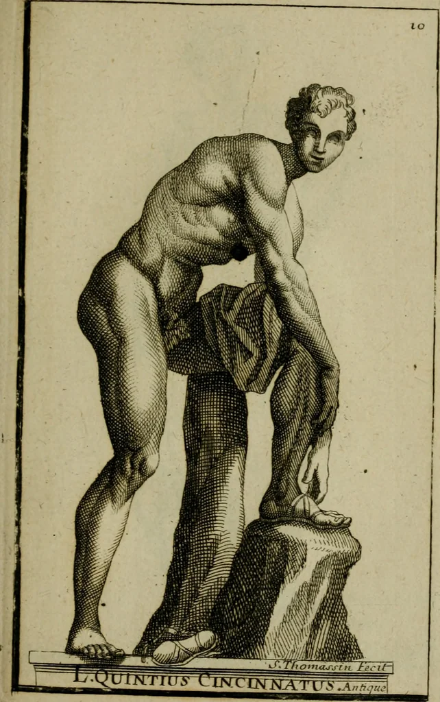 An illustration from Recüeil des figures, groupes, thermes, fontaines, vases, et autres ornemens tels qu'ils se voyent a présent dans le chateau et parc de Versailles : gravé d'après les originaux, 1694, leaf 52