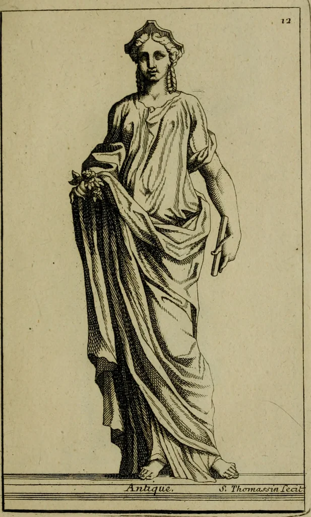 An illustration from Recüeil des figures, groupes, thermes, fontaines, vases, et autres ornemens tels qu'ils se voyent a présent dans le chateau et parc de Versailles : gravé d'après les originaux, 1694, leaf 56