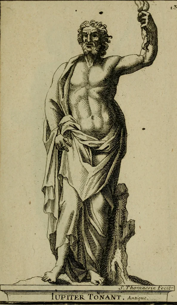 An illustration from Recüeil des figures, groupes, thermes, fontaines, vases, et autres ornemens tels qu'ils se voyent a présent dans le chateau et parc de Versailles : gravé d'après les originaux, 1694, leaf 58