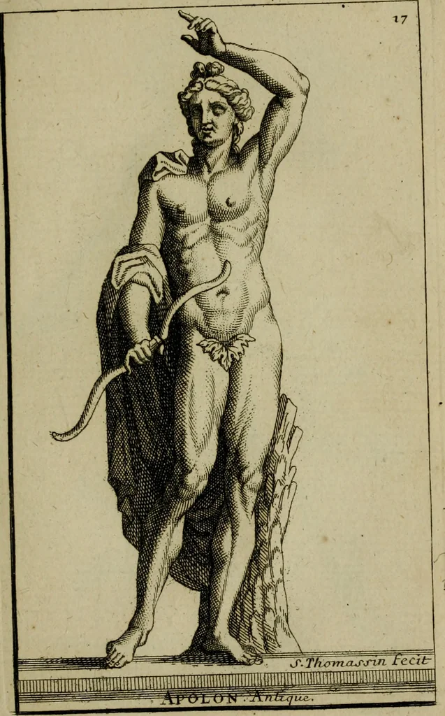 An illustration from Recüeil des figures, groupes, thermes, fontaines, vases, et autres ornemens tels qu'ils se voyent a présent dans le chateau et parc de Versailles : gravé d'après les originaux, 1694, leaf 66