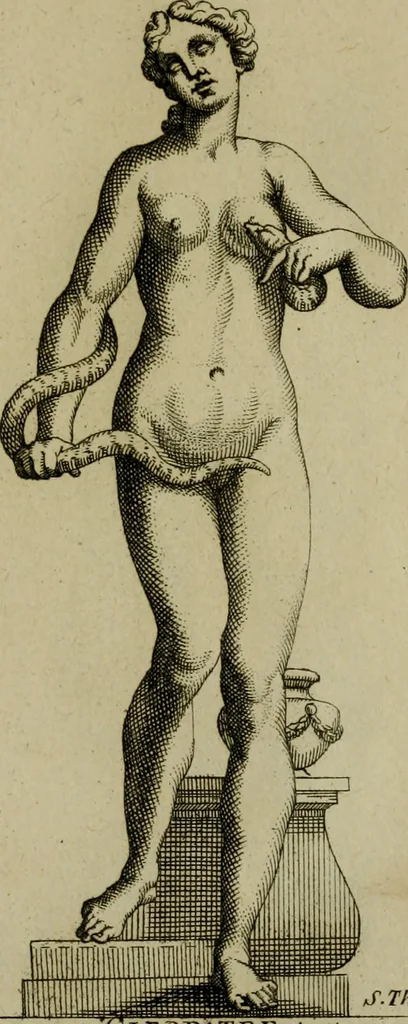 An illustration from Recüeil des figures, groupes, thermes, fontaines, vases, et autres ornemens tels qu'ils se voyent a présent dans le chateau et parc de Versailles : gravé d'après les originaux, 1694, leaf 76